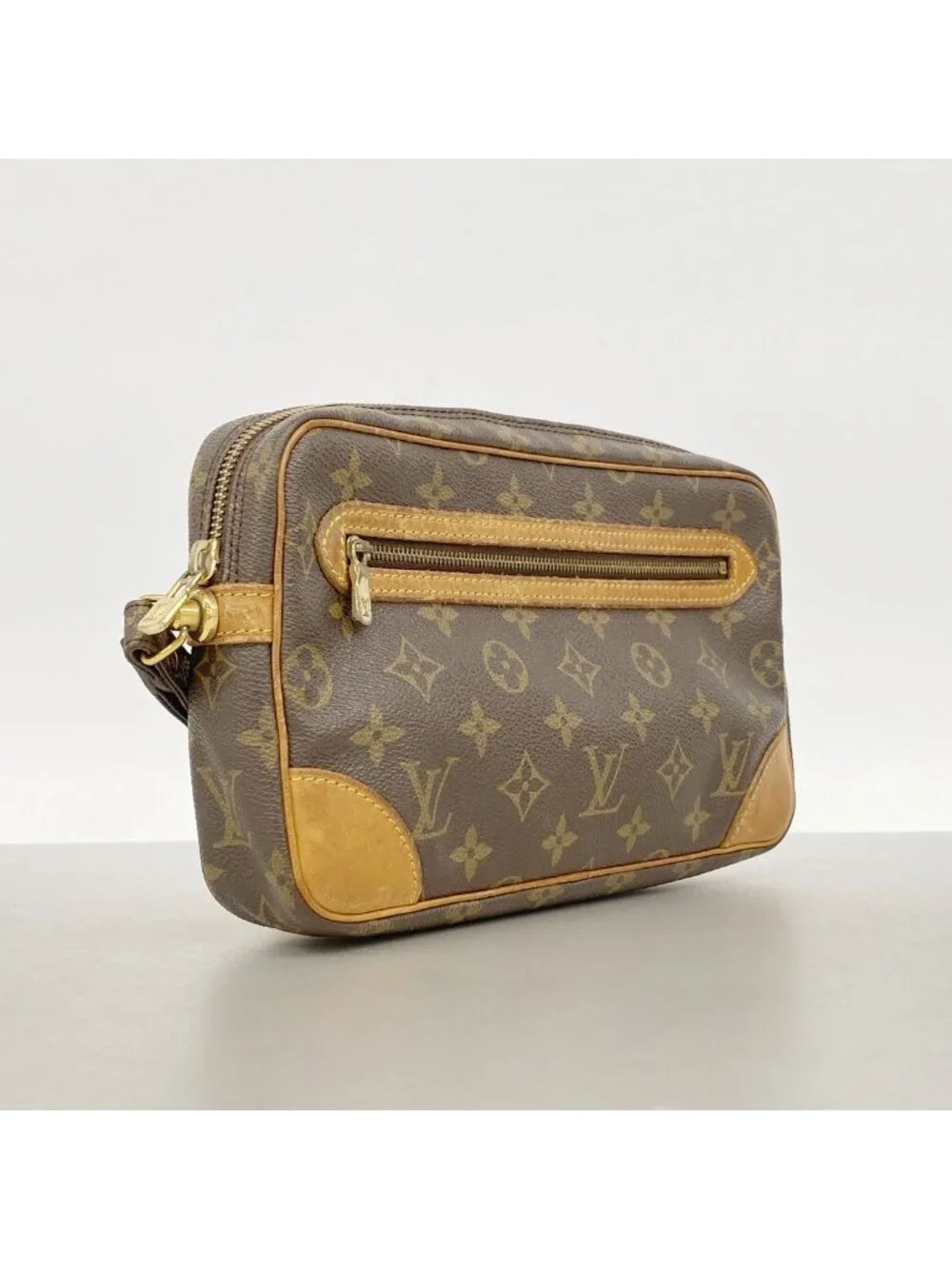 Louis Vuitton Clutch Monogram Marly Dragonne GM Brown